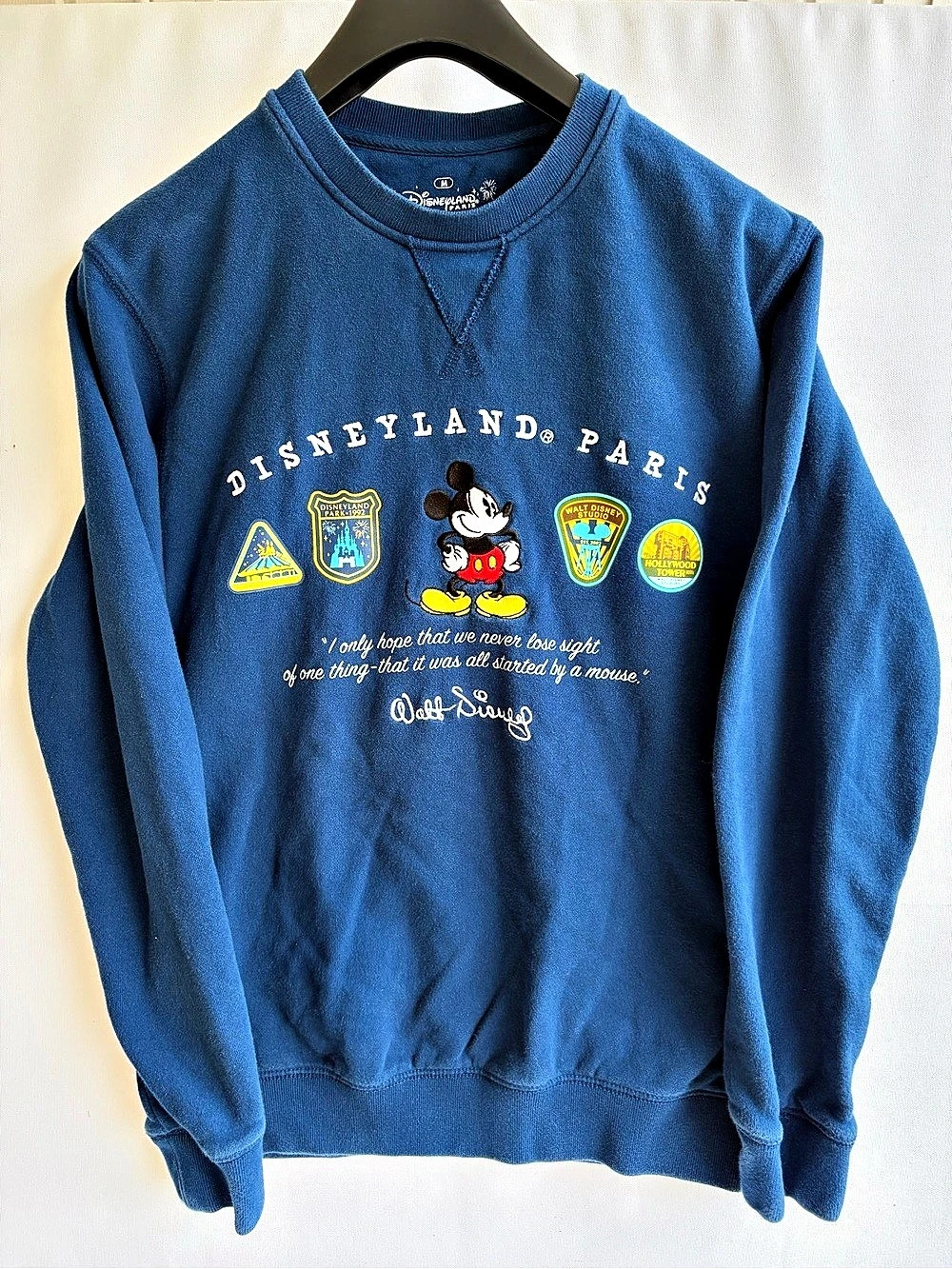 Disney Disneyland Paris Mickey Mouse Mickey Mouse Graphic Sweatshirt Blue Medium
